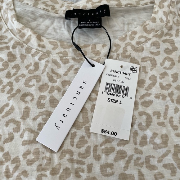 Sanctuary perfect Top T-shirt Size L soft comfy animal print granny core boho - Picture 3 of 5
